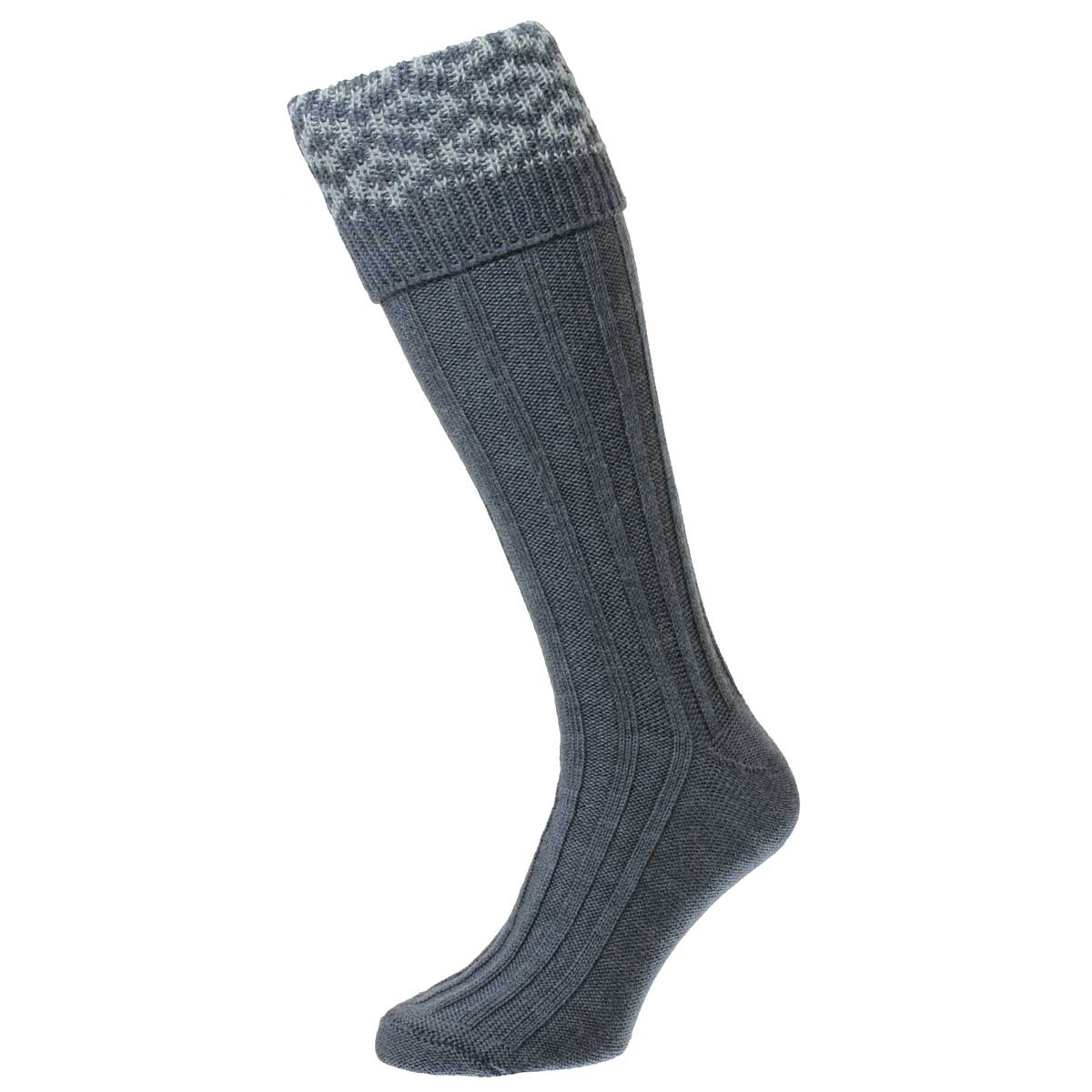 Bisley Pattern Top Shooting Socks - denim Bisley Pattern Top Shooting Socks - denim
