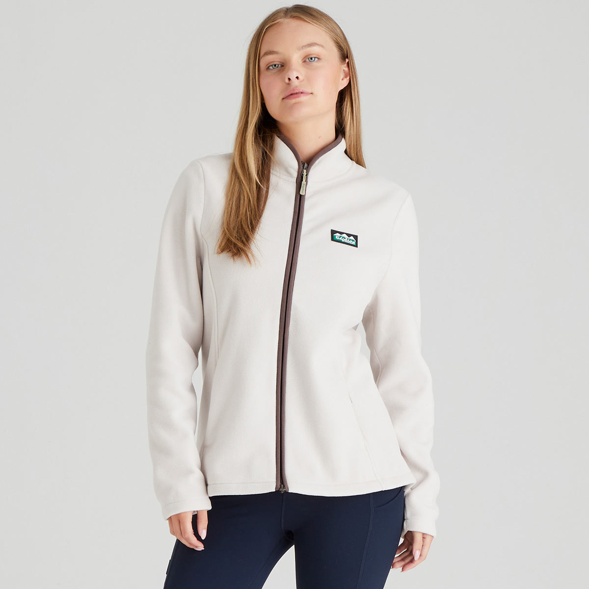 Ridgeline Women's Brenna Fleece Jacket - Stone - Front Ridgeline Women's Brenna Fleece Jacket - Stone - Front