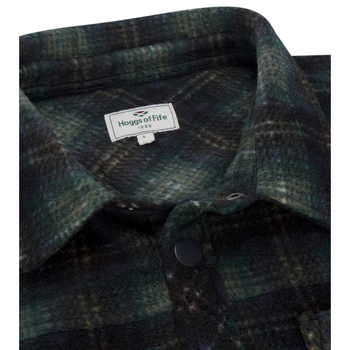 Hoggs of Fife Broxburn Fleece Shacket - collar Hoggs of Fife Broxburn Fleece Shacket - collar