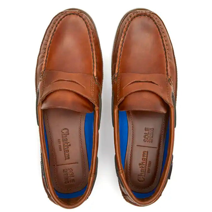 Chatham Gaff II G2 Men's Deck Shoes- Chestnut- top view Chatham Gaff II G2 Men's Deck Shoes- Chestnut- top view