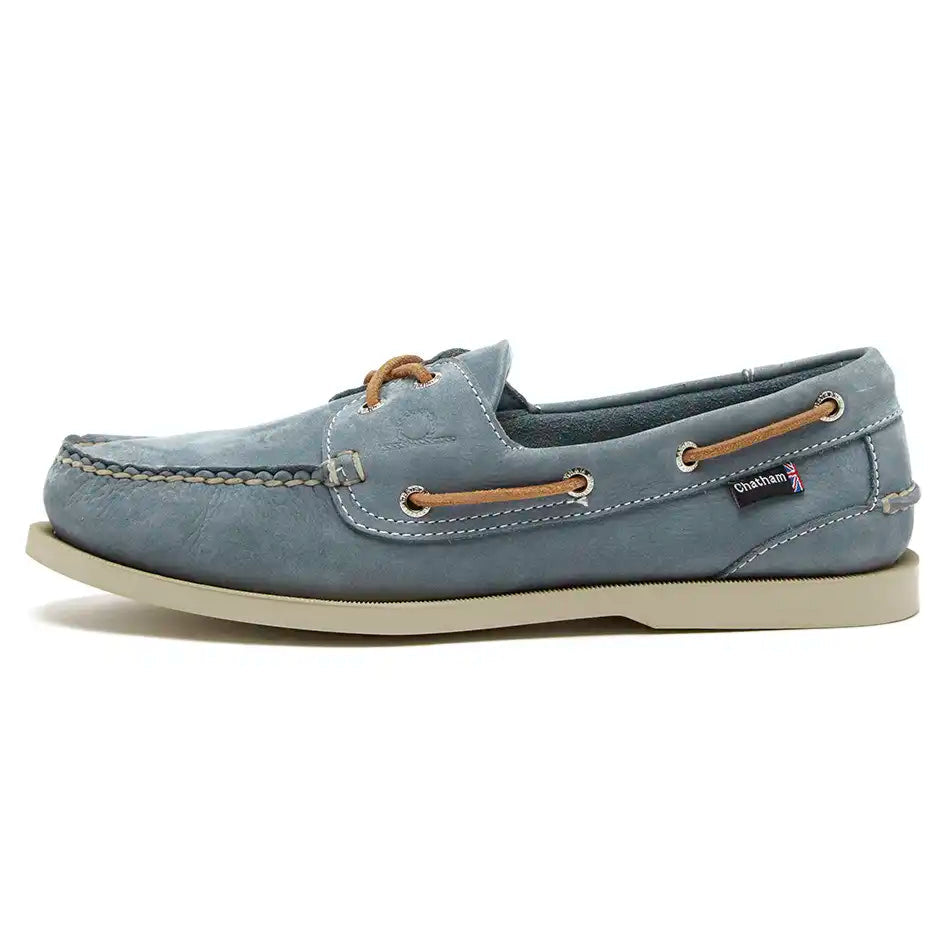 Chatham Compass II G2 Men's Deck Shoes- Sky Blue- left view Chatham Compass II G2 Men's Deck Shoes- Sky Blue- left view