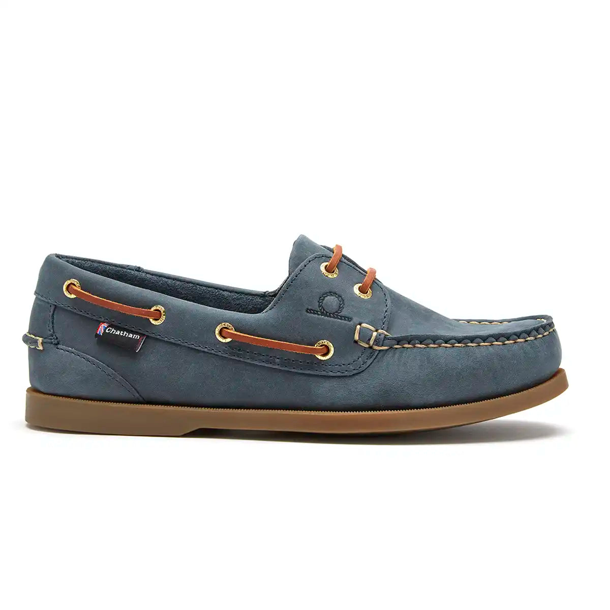 Chatham The Deck II G2 Men's Deck Shoes- Blue- side view Chatham The Deck II G2 Men's Deck Shoes- Blue- side view