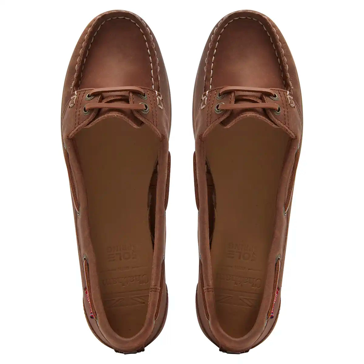 Chatham Payar Women's Deck Shoes- Dark Tan- top view Chatham Payar Women's Deck Shoes- Dark Tan- top view