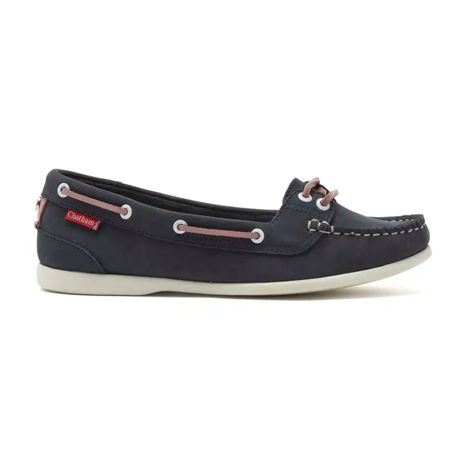 Chatham Payar Women's Deck Shoes- Navy/Pink-side Chatham Payar Women's Deck Shoes- Navy/Pink-side