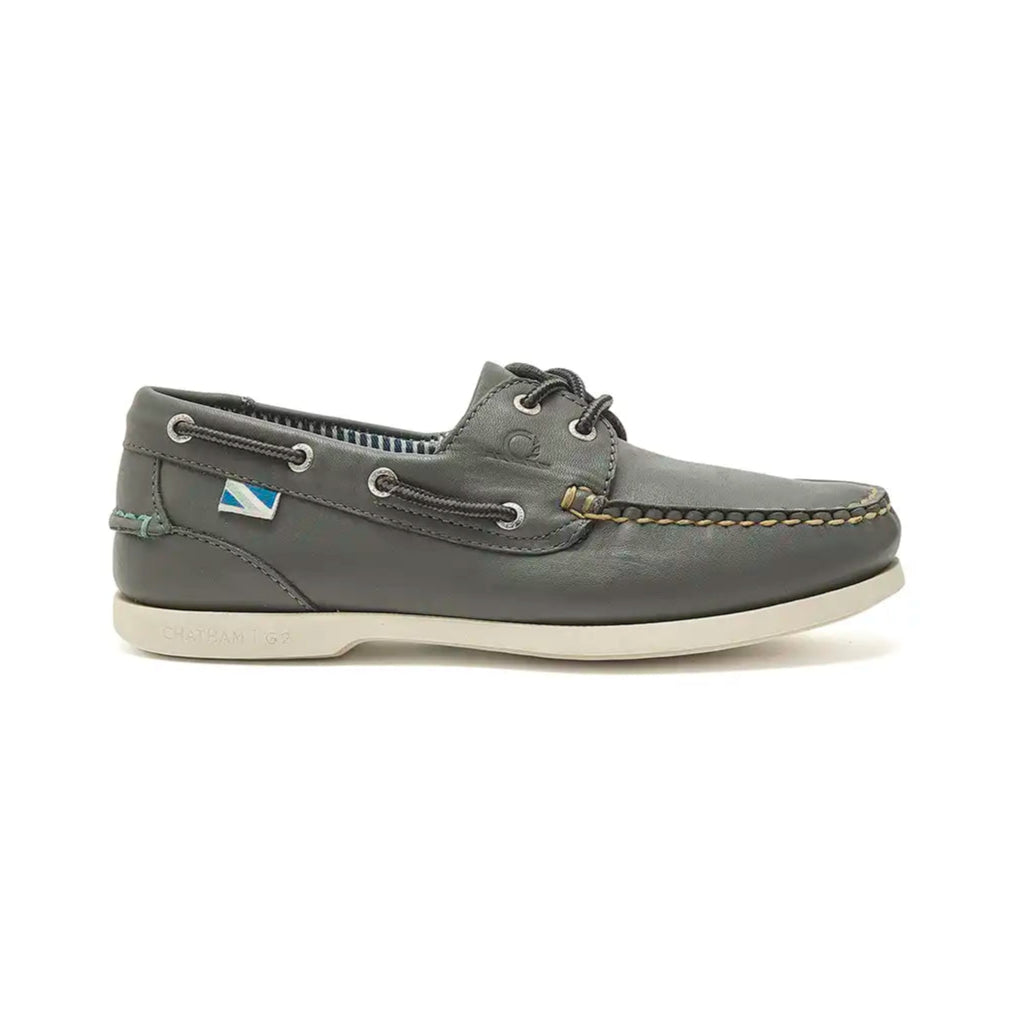 Chatham Crew Lady G2 Women's Deck Shoes- Dark Grey- side view Chatham Crew Lady G2 Women's Deck Shoes- Dark Grey- side view