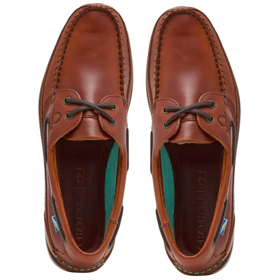 Chatham Kayak II G2 Men's Deck Shoes- Chestnut- top view Chatham Kayak II G2 Men's Deck Shoes- Chestnut- top view