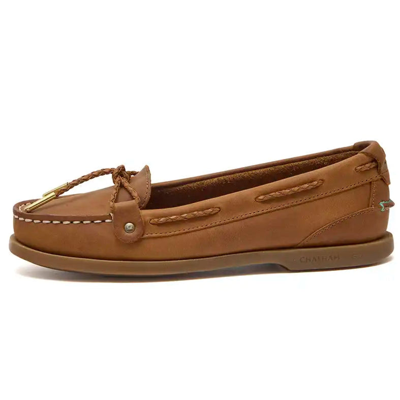 Chatham Rota Lady G2 Women's Deck Shoes- Walnut- side view Chatham Rota Lady G2 Women's Deck Shoes- Walnut- side view