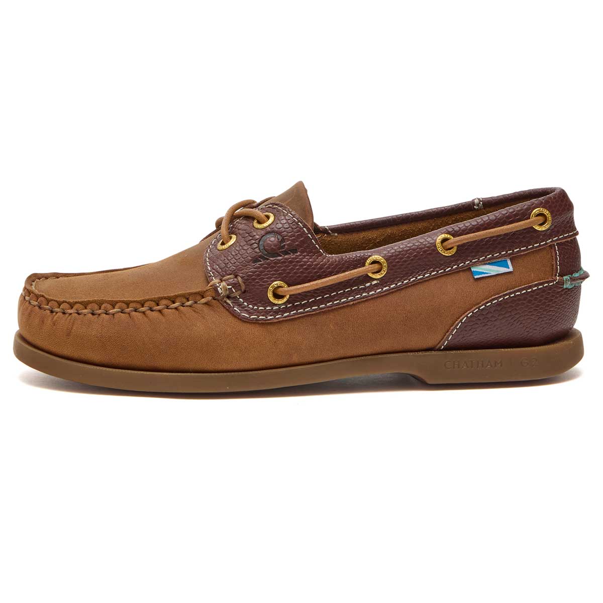 Chatham Bermuda Lady G2 Women's Deck Shoes - Walnut/Brown Snake - Left Chatham Bermuda Lady G2 Women's Deck Shoes - Walnut/Brown Snake - Left