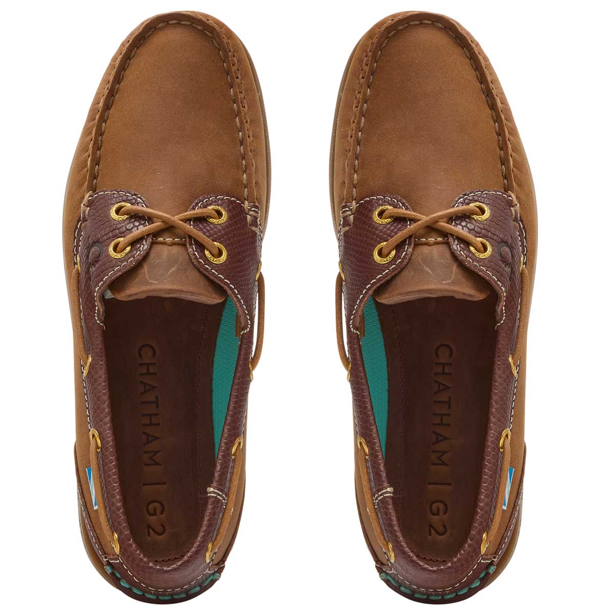 Chatham Bermuda Lady G2 Women's Deck Shoes - Walnut/Brown Snake - Top view Chatham Bermuda Lady G2 Women's Deck Shoes - Walnut/Brown Snake - Top view