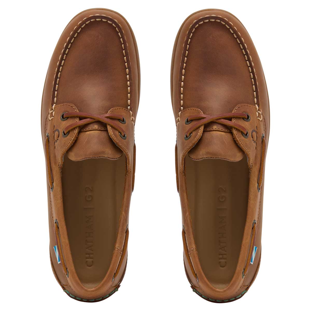 Chatham Deck Buton G2 Men's Deck Shoes - Walnut - Top View Chatham Deck Buton G2 Men's Deck Shoes - Walnut - Top View