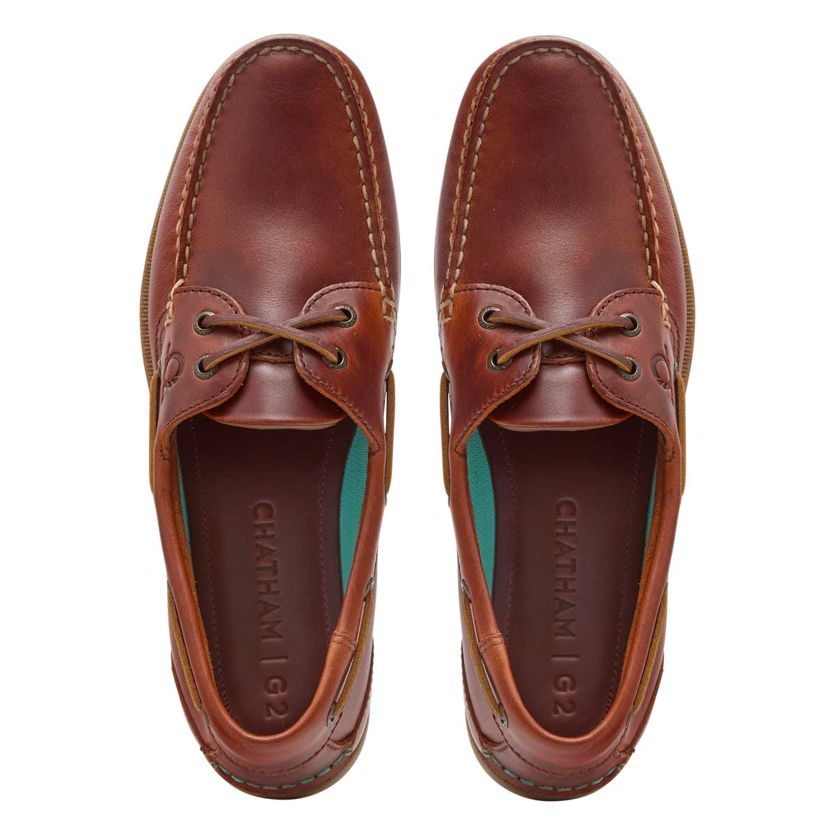 Chatham Deck II G2 Men's Deck Shoes - Chestnut - Top View Chatham Deck II G2 Men's Deck Shoes - Chestnut - Top View