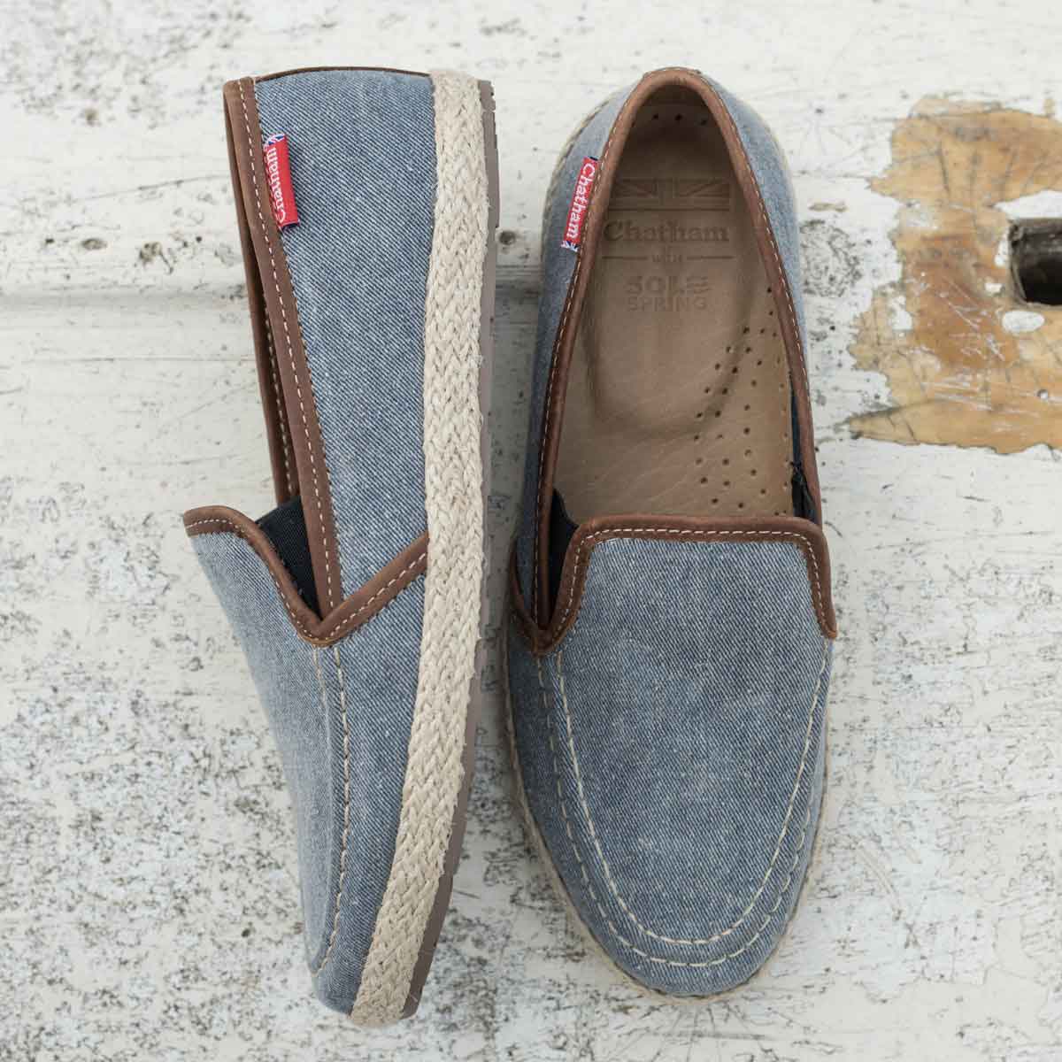 Chatham Dove Espadrill Slip On Shoe - denim Chatham Dove Espadrill Slip On Shoe - denim