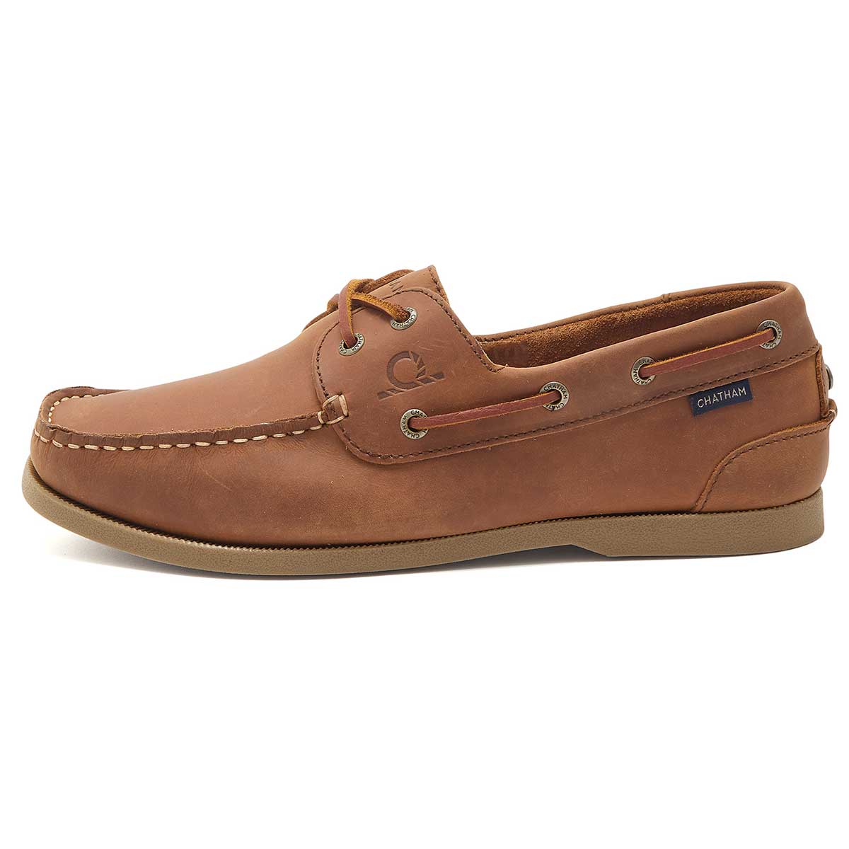 Chatham Galley II Men's Deck Shoes - Dark Tan - Left Chatham Galley II Men's Deck Shoes - Dark Tan - Left