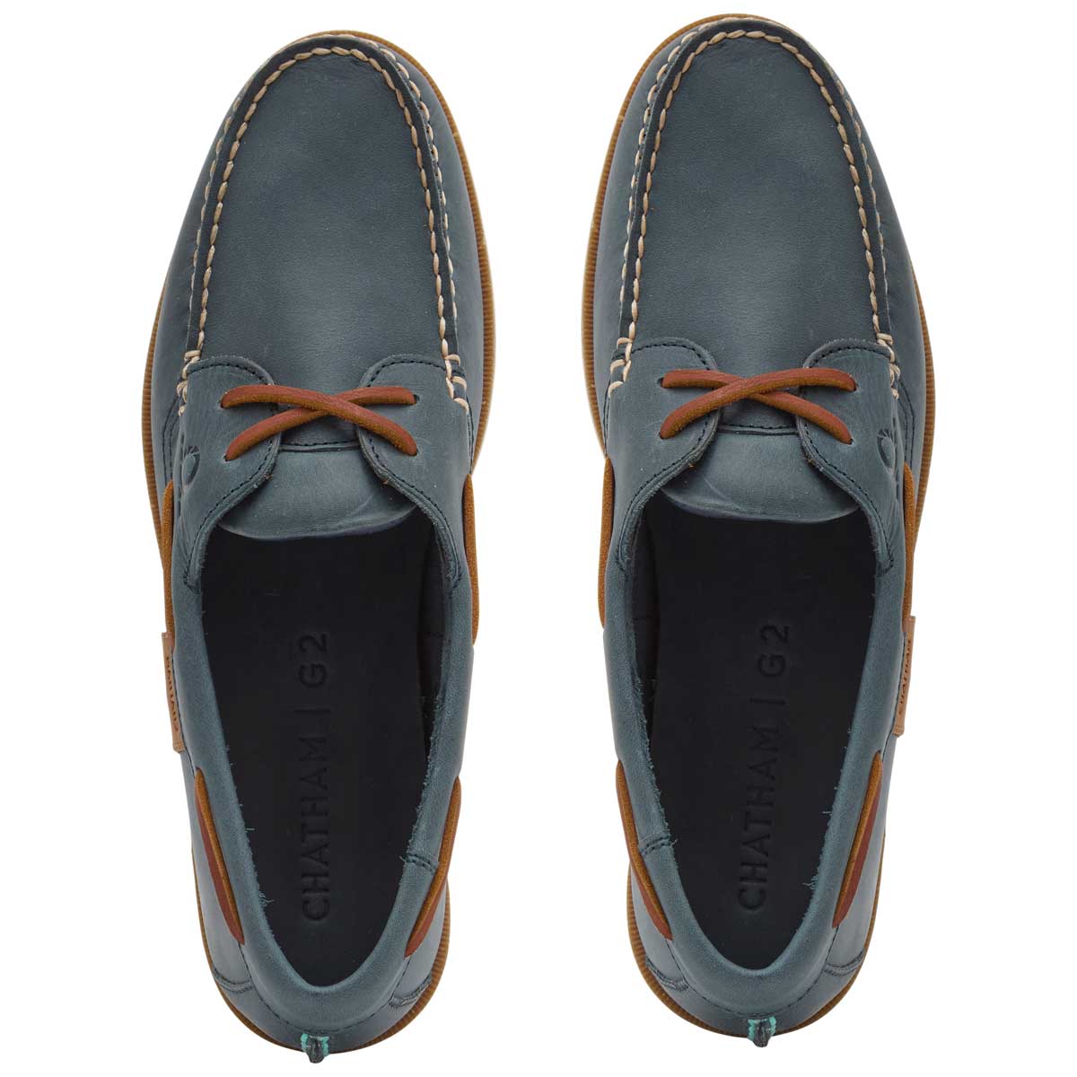 Chatham Java II G2 Men's Deck Shoes - China Blue - Top View Chatham Java II G2 Men's Deck Shoes - China Blue - Top View