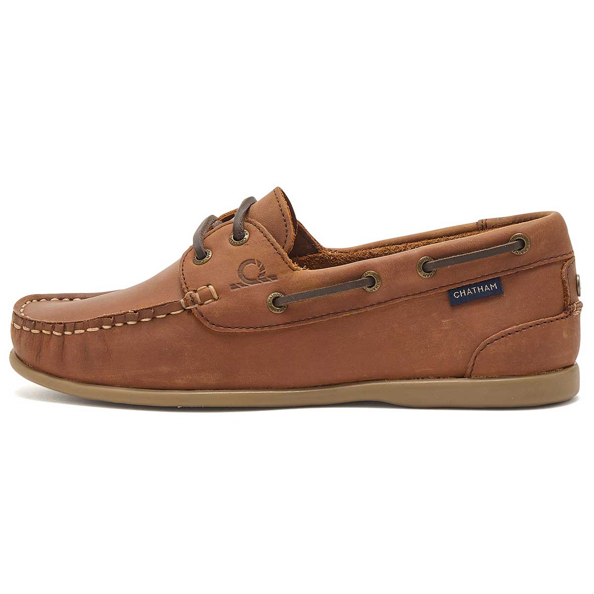 Chatham Penang Lady Women's Deck Shoes - Dark Tan - Left Chatham Penang Lady Women's Deck Shoes - Dark Tan - Left