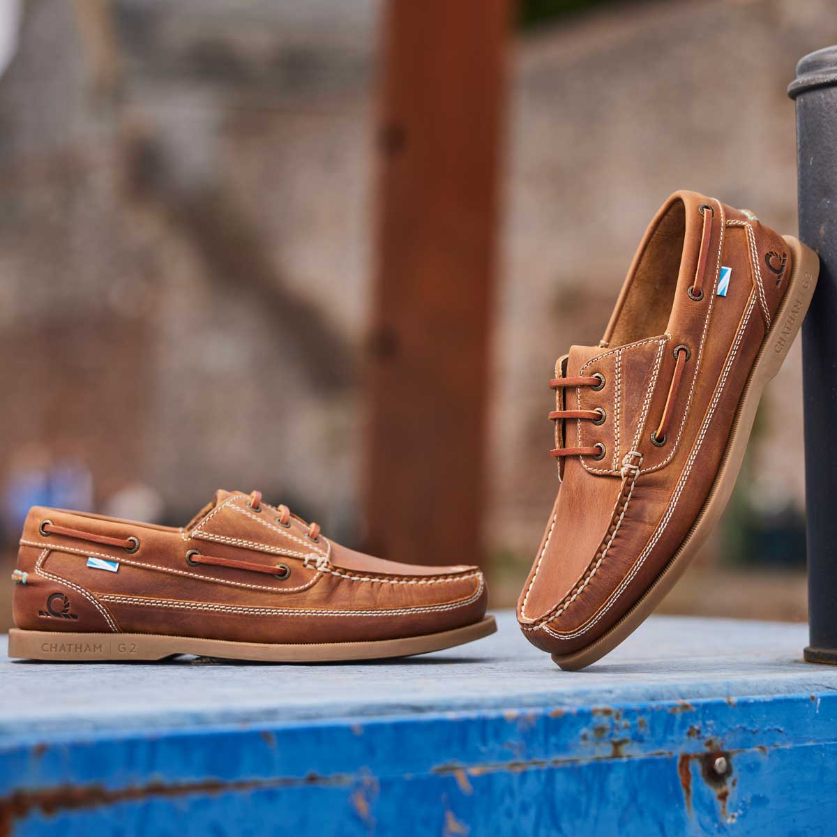 Chatham Rockwell II G2 Wide Fit Men's Deck Shoes - Walnut Chatham Rockwell II G2 Wide Fit Men's Deck Shoes - Walnut