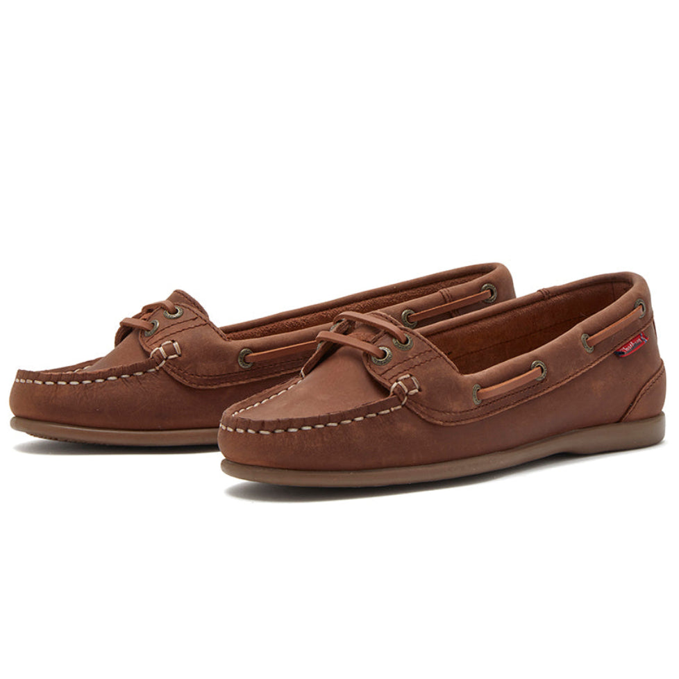 Chatham Payar Women's Deck Shoes- Dark Tan- pair Chatham Payar Women's Deck Shoes- Dark Tan- pair