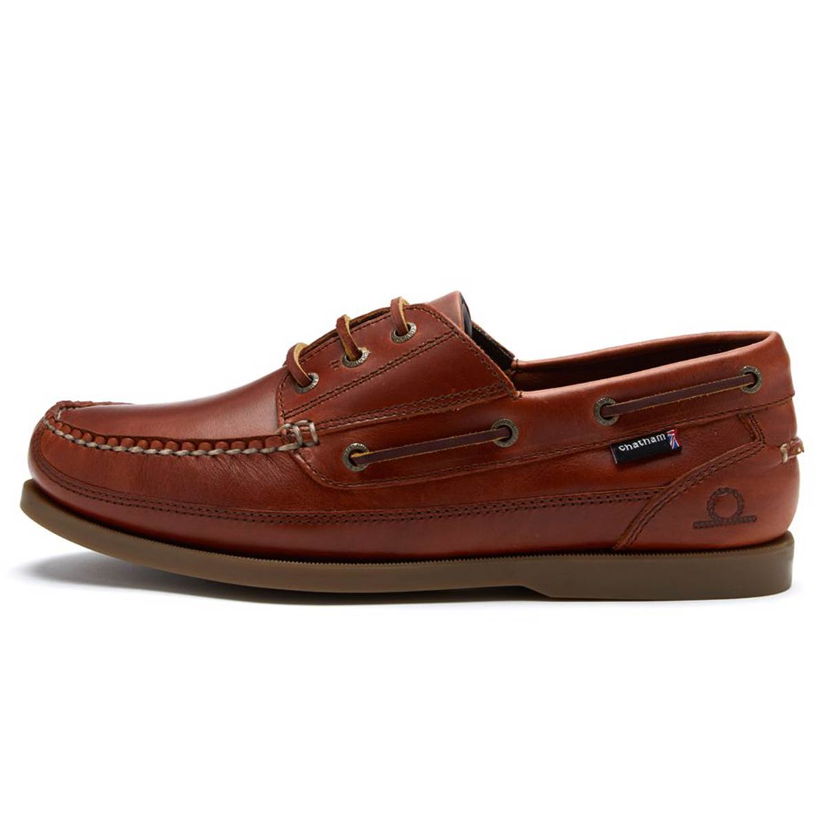 Chatham Rockwell II G2 Wide Fit Men's Deck Shoes - Chestnut - Left Chatham Rockwell II G2 Wide Fit Men's Deck Shoes - Chestnut - Left
