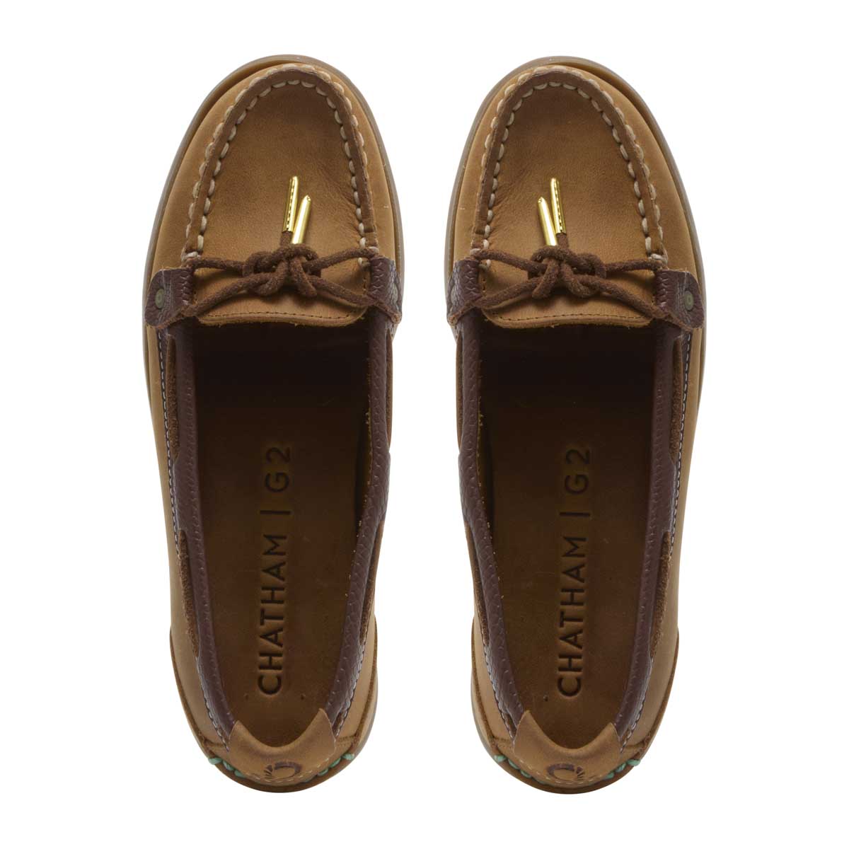 Chatham Rota Lady G2 Women's Deck Shoes - Walnut/Brown Snake - Above Chatham Rota Lady G2 Women's Deck Shoes - Walnut/Brown Snake - Above