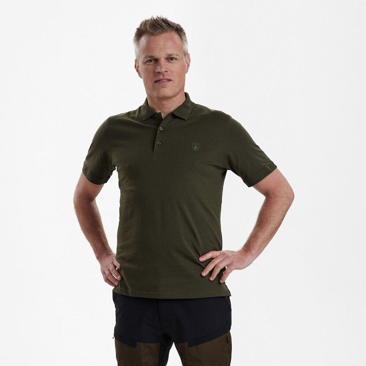 Deerhunter Christian Polo Shirt - On Model Deerhunter Christian Polo Shirt - On Model
