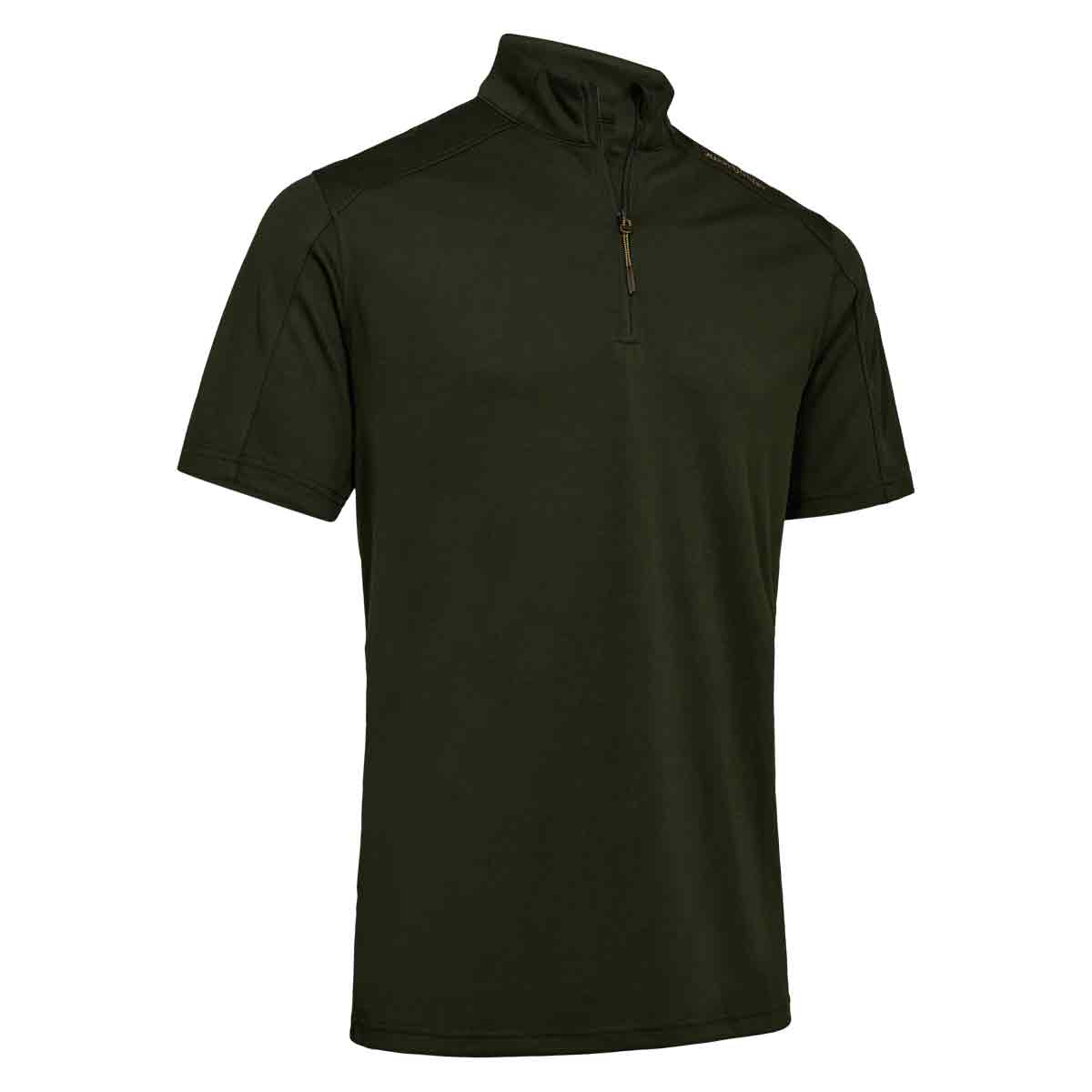Deerhunter Climate 1/2-zip Short Sleeves T-shirt with 37.5® Technology - front view Deerhunter Climate 1/2-zip Short Sleeves T-shirt with 37.5® Technology - front view