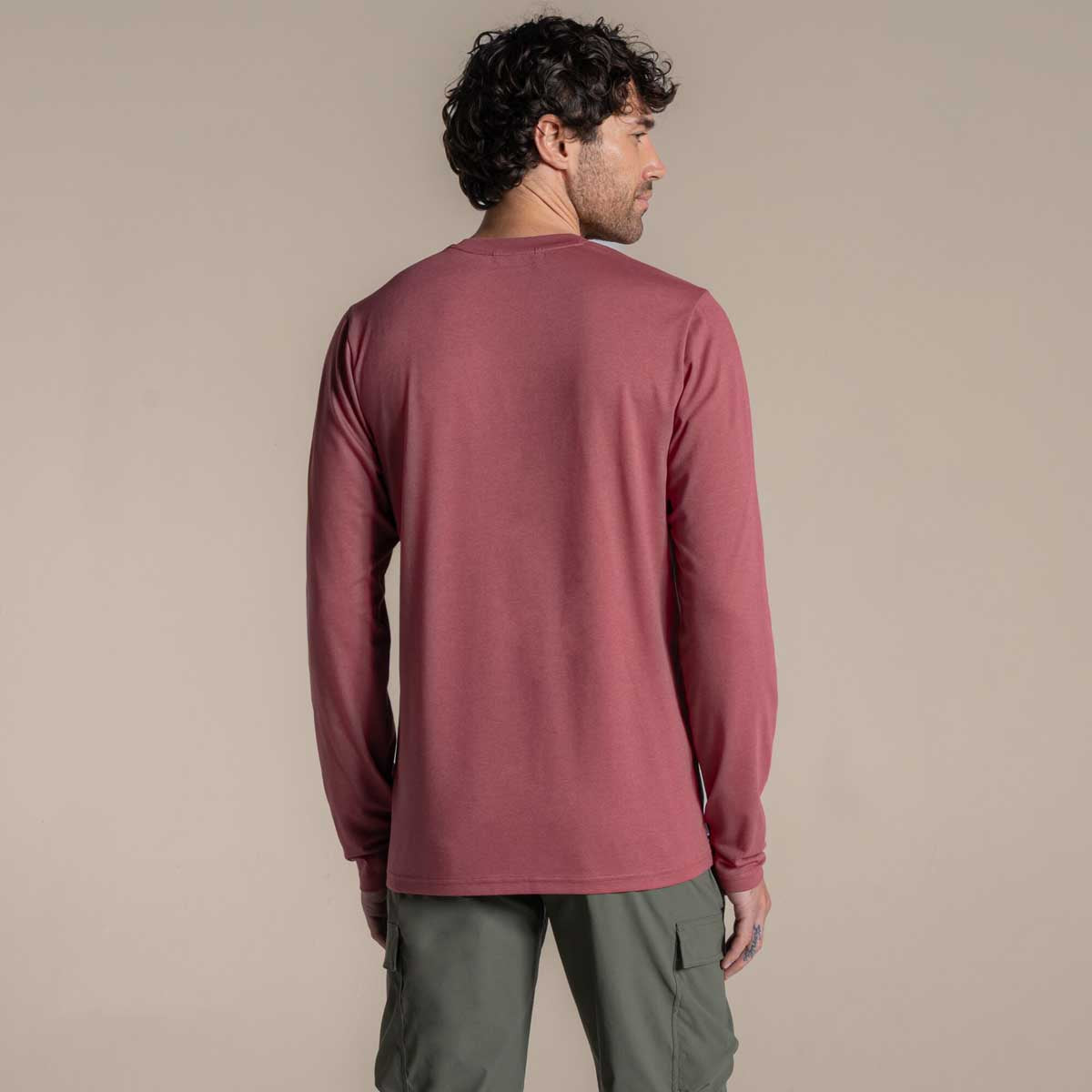 Craghoppers NosiLife Abel Long Sleeved T-Shirt - Atlas Red - Rear Craghoppers NosiLife Abel Long Sleeved T-Shirt - Atlas Red - Rear