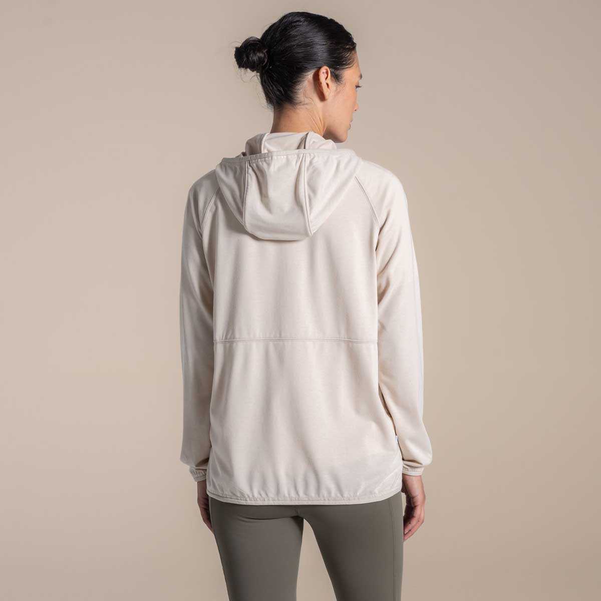 Craghoppers NosiLife Aya Women's Hooded Jacket - Oyster Marl - Rear Craghoppers NosiLife Aya Women's Hooded Jacket - Oyster Marl - Rear