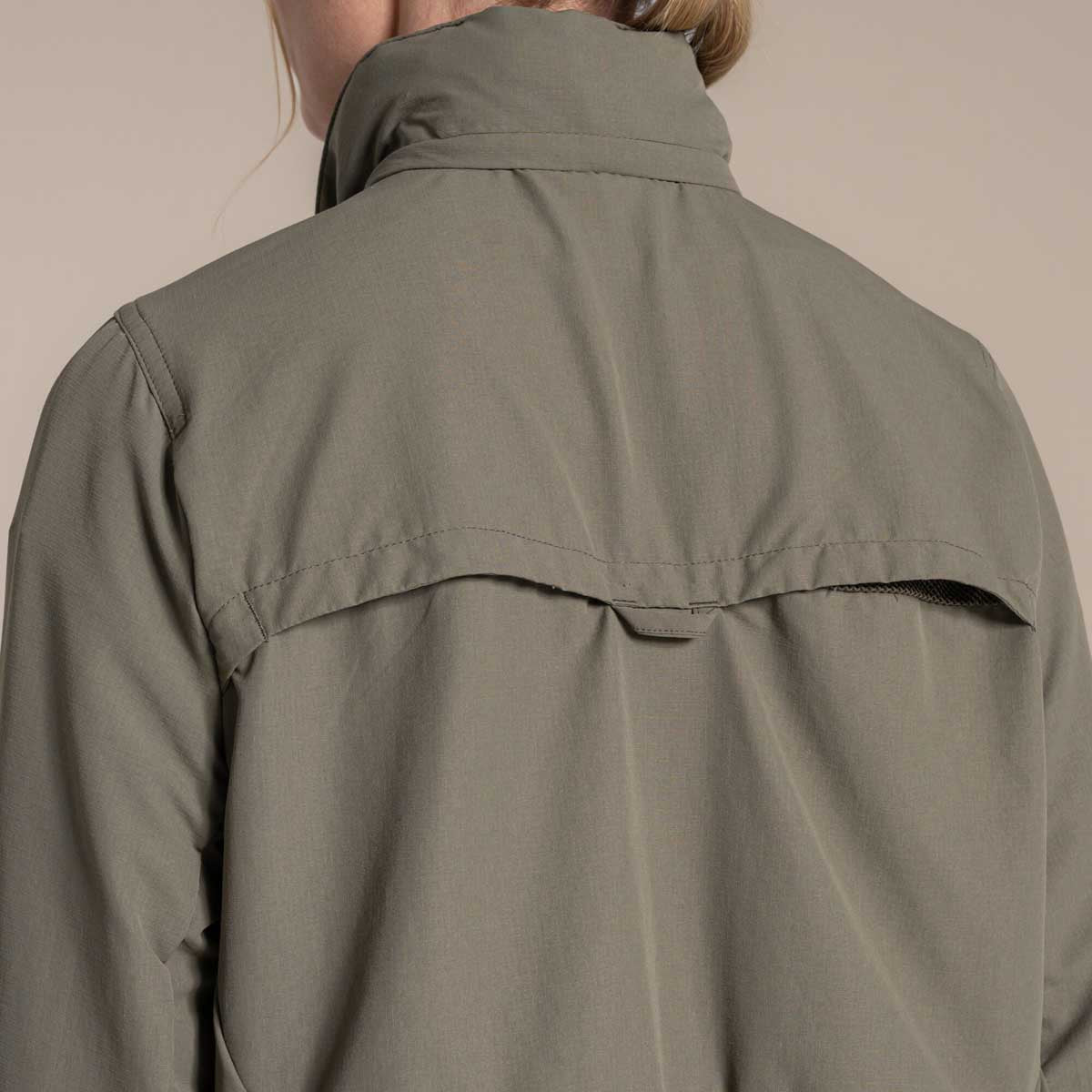 Craghoppers NosiLife Farah Women's Jacket - Wild Olive - Rear Detail Craghoppers NosiLife Farah Women's Jacket - Wild Olive - Rear Detail
