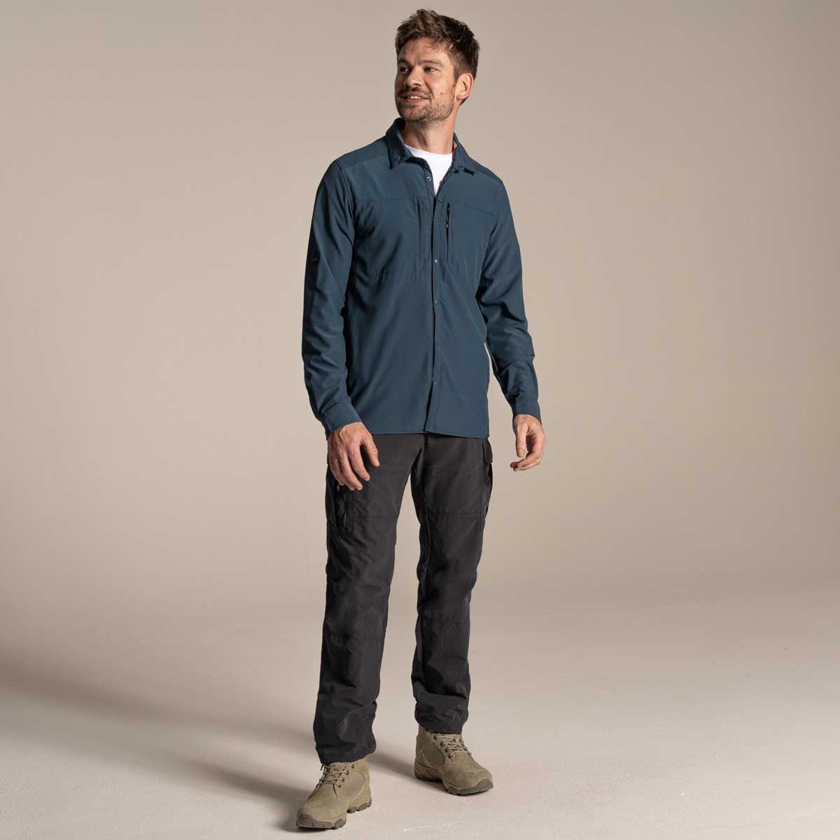 Craghoppers NosiLife Pro Long Sleeved Shirt V - Blue Stone Craghoppers NosiLife Pro Long Sleeved Shirt V - Blue Stone