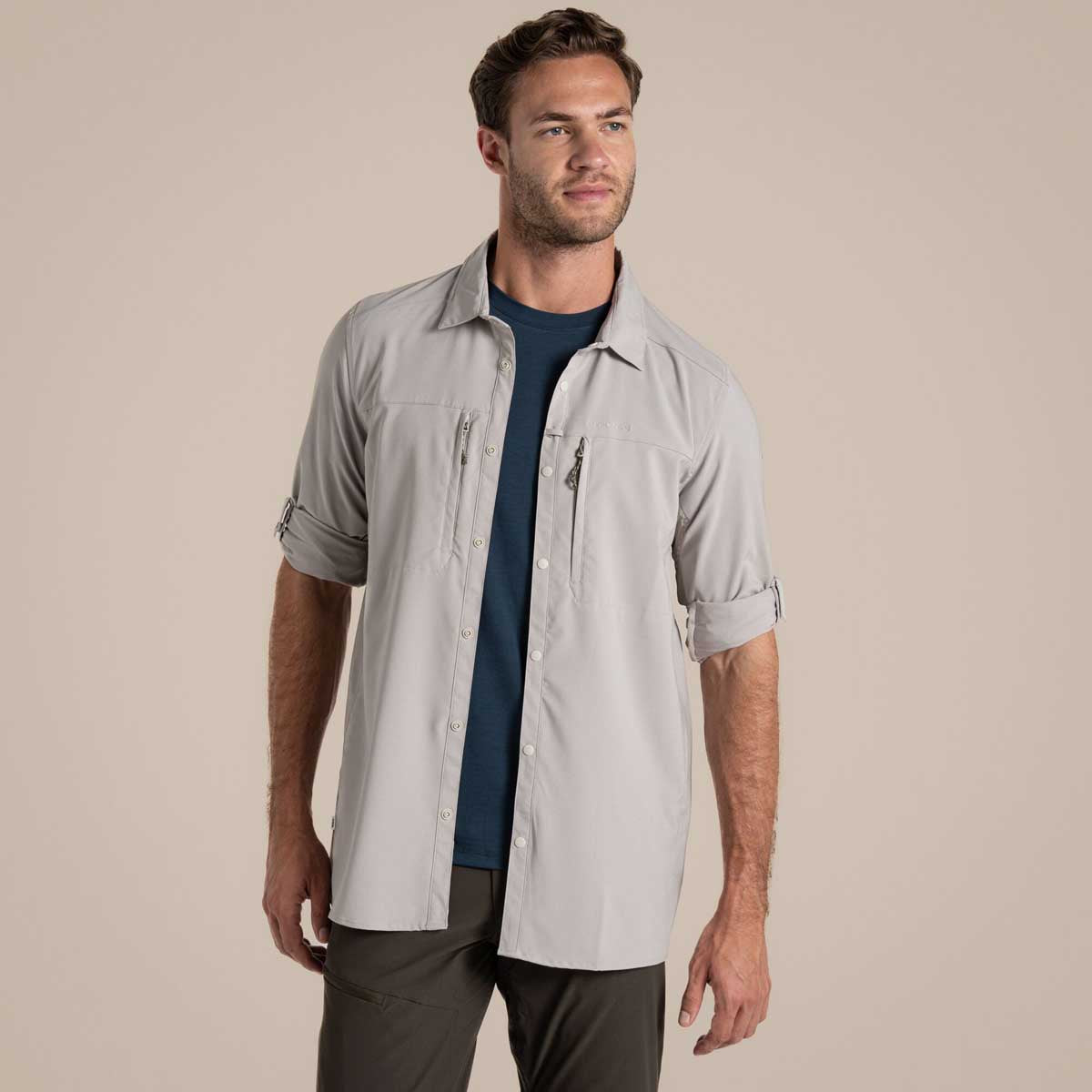 Craghoppers NosiLife Pro Long Sleeved Shirt V - Parchment Craghoppers NosiLife Pro Long Sleeved Shirt V - Parchment