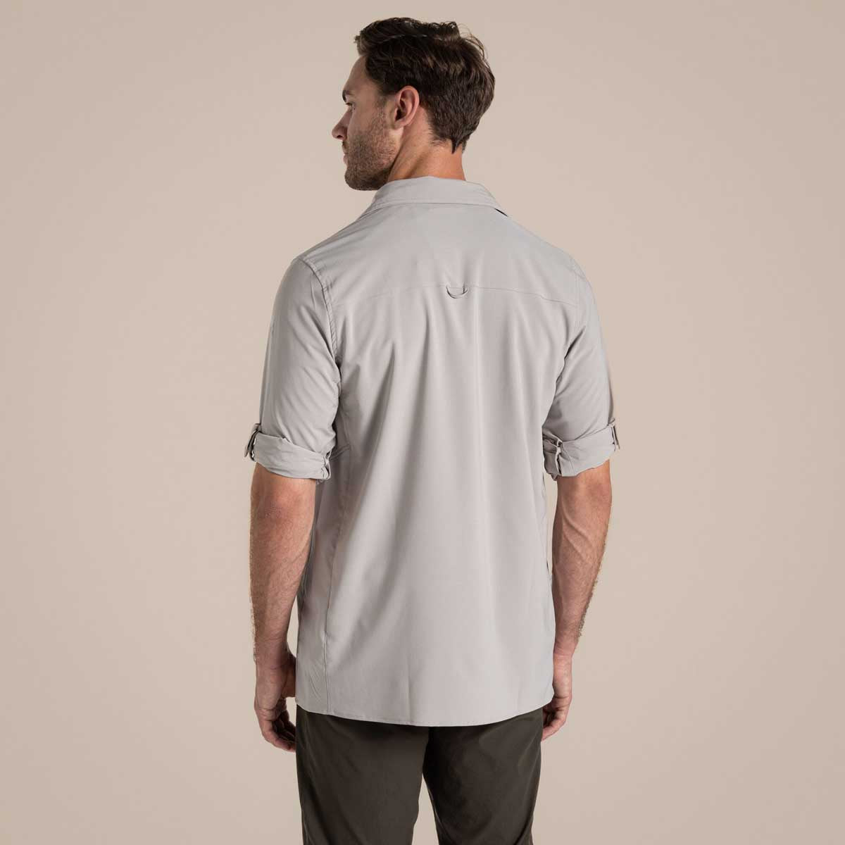 Craghoppers NosiLife Pro Long Sleeved Shirt V - Parchment - Rear Craghoppers NosiLife Pro Long Sleeved Shirt V - Parchment - Rear