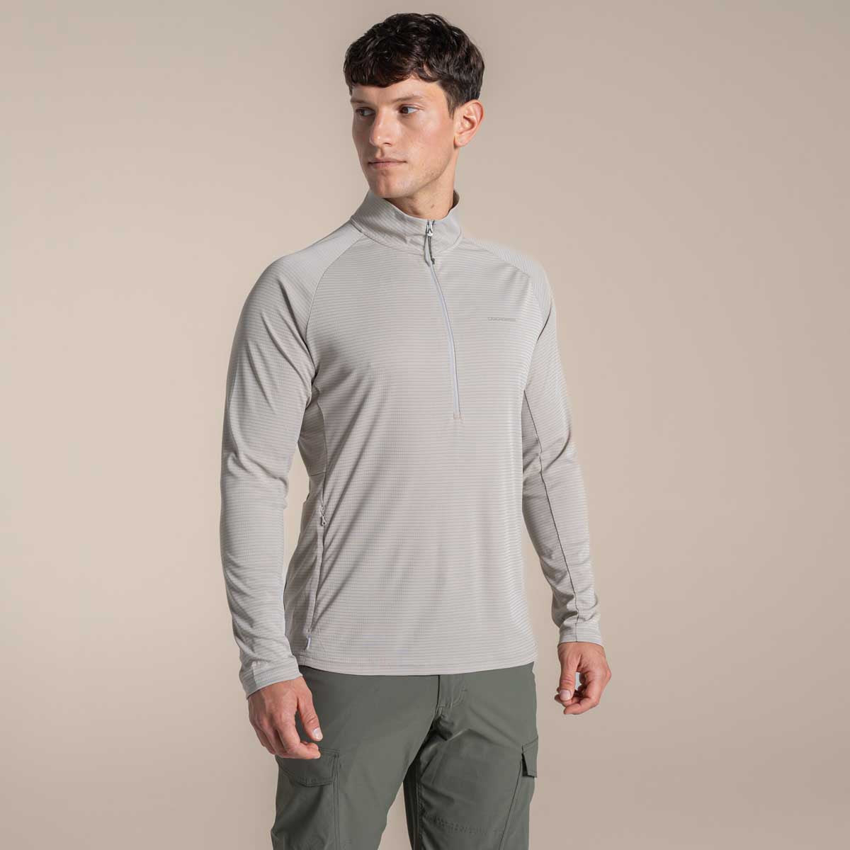 Craghoppers NosiLife Solarshield+ Half Zip - Parchment Craghoppers NosiLife Solarshield+ Half Zip - Parchment