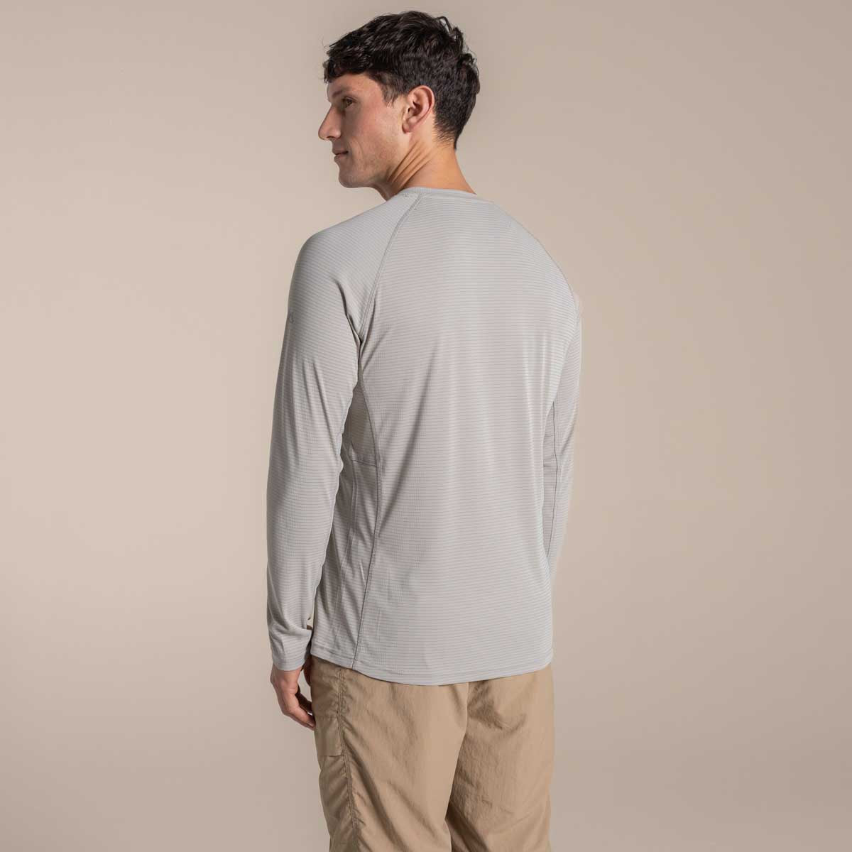 Craghoppers NosiLife Solarshield+ Long Sleeved T-Shirt - Parchment - Rear Craghoppers NosiLife Solarshield+ Long Sleeved T-Shirt - Parchment - Rear