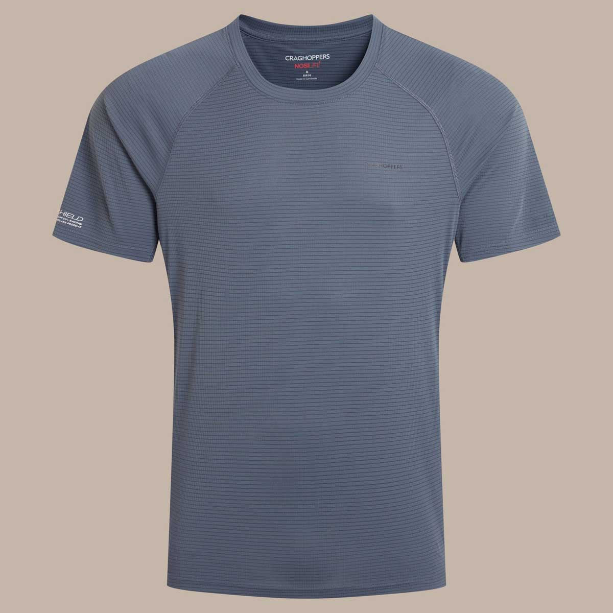 Craghoppers NosiLife Solarshield+ Short Sleeved T-Shirt - Dark Pewter Craghoppers NosiLife Solarshield+ Short Sleeved T-Shirt - Dark Pewter