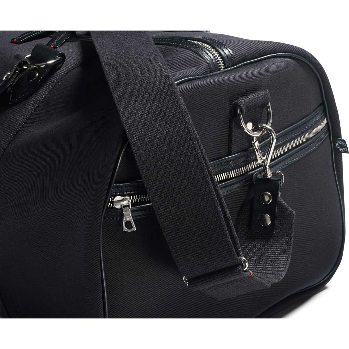 Croots Dalby Canvas Duffle Holdall - black side pocket Croots Dalby Canvas Duffle Holdall - black side pocket
