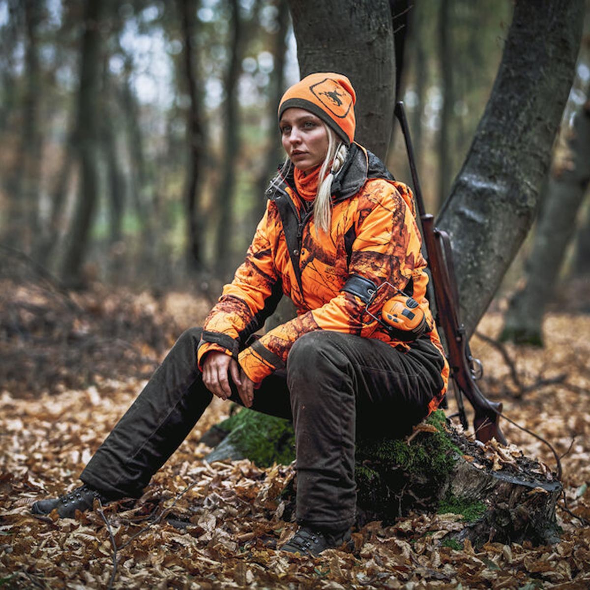 Deerhunter Cumberland Knitted Beanie Reversible - On Model Deerhunter Cumberland Knitted Beanie Reversible - On Model