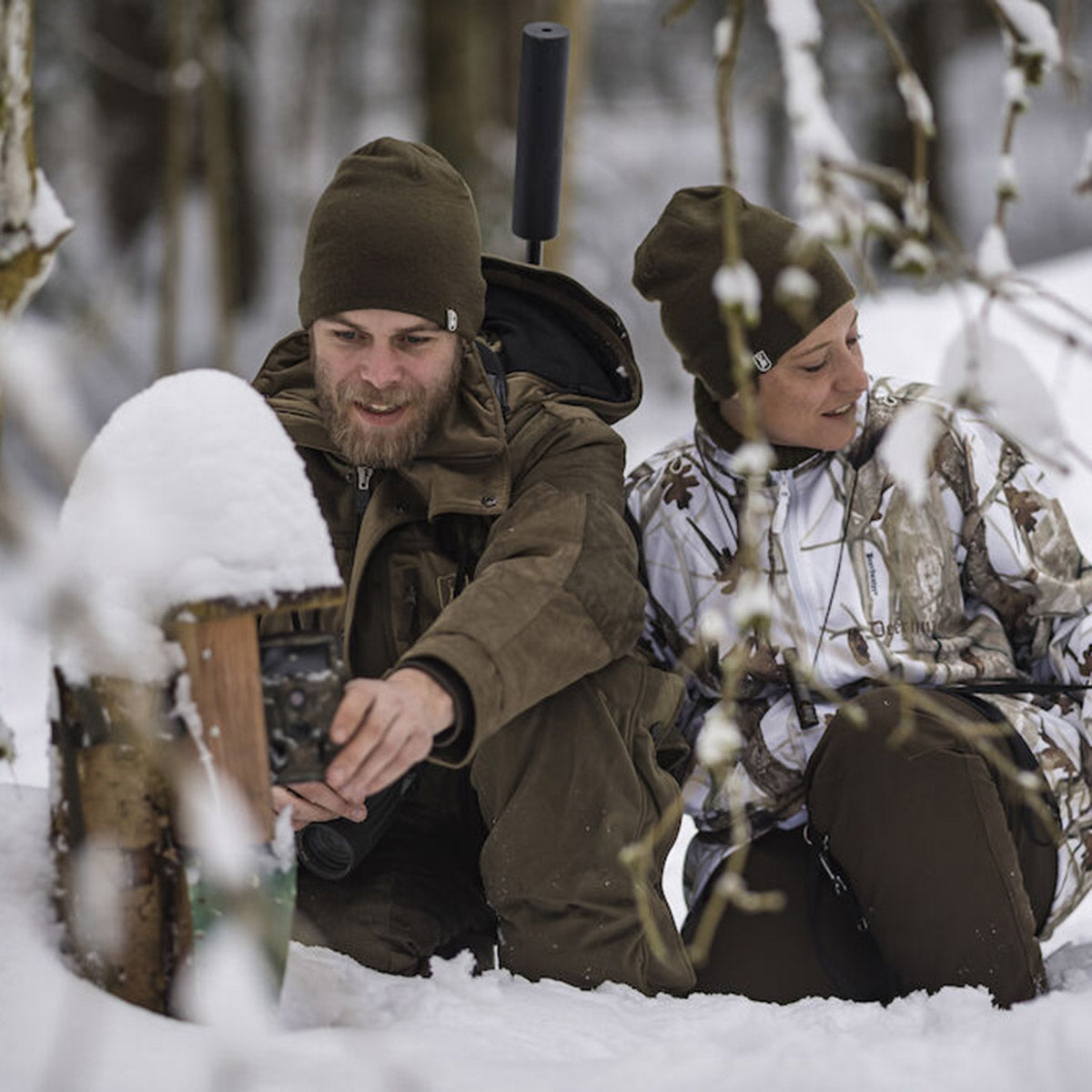 Deerhunter Cumberland Knitted Beanie Reversible - On Model Deerhunter Cumberland Knitted Beanie Reversible - On Model