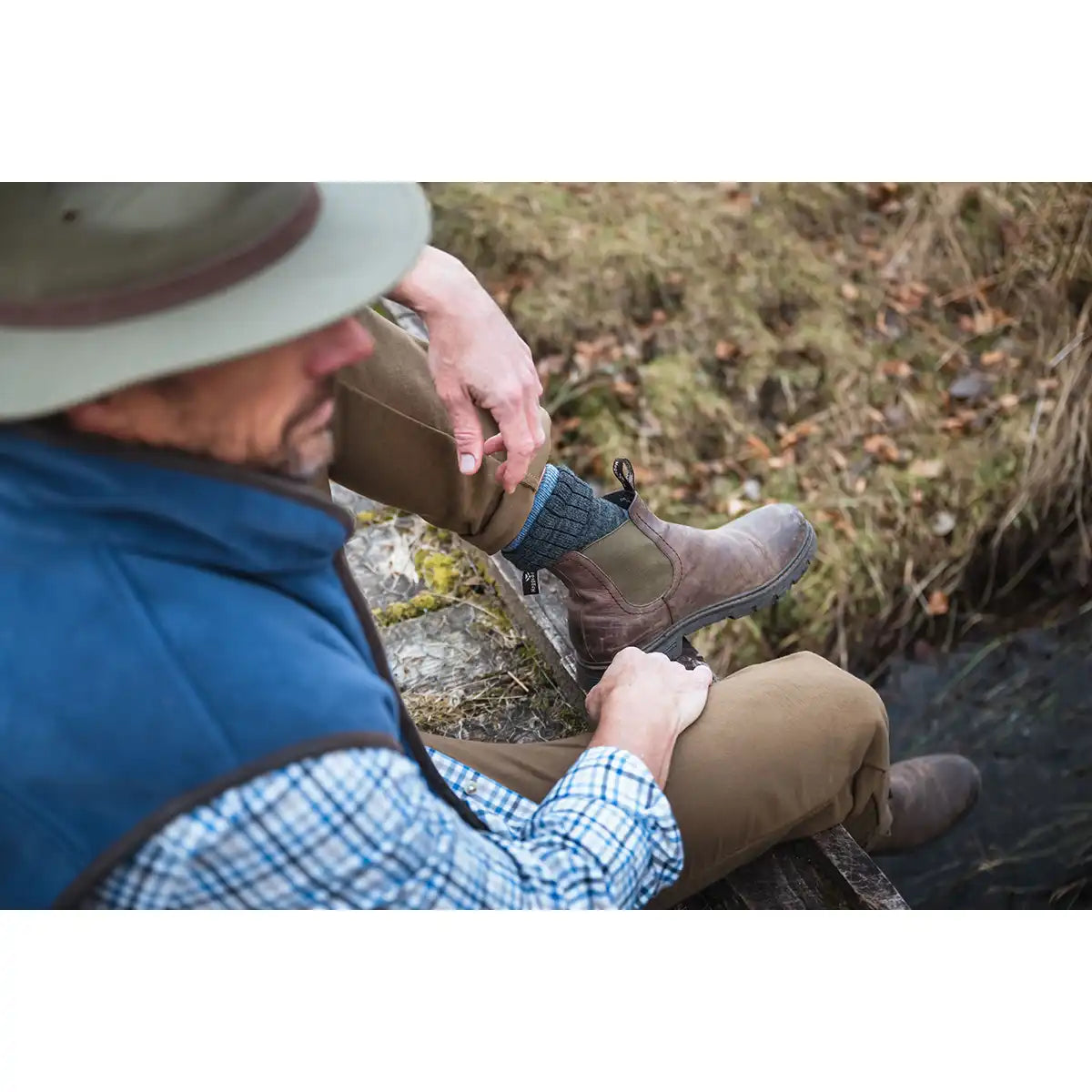 Hoggs of Fife Dalmeny Dealer Boot - Dark Brown - Worn by Model Hoggs of Fife Dalmeny Dealer Boot - Dark Brown - Worn by Model