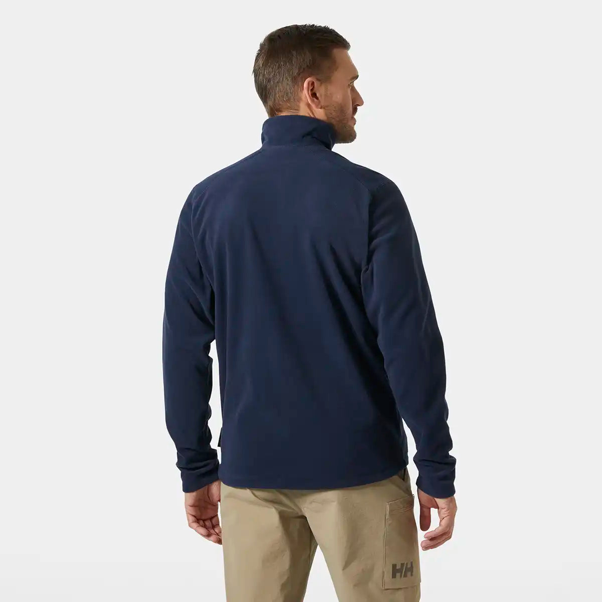 Helly Hansen Daybreaker Fleece Jacket- Navy- on model back view Helly Hansen Daybreaker Fleece Jacket- Navy- on model back view