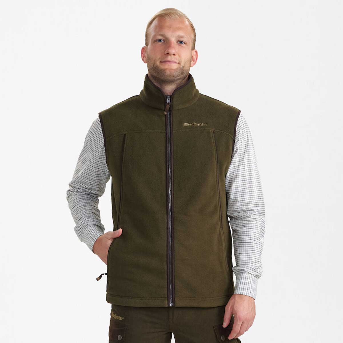 Deerhunter Eagle Fleece Waistcoat - On Model Deerhunter Eagle Fleece Waistcoat - On Model