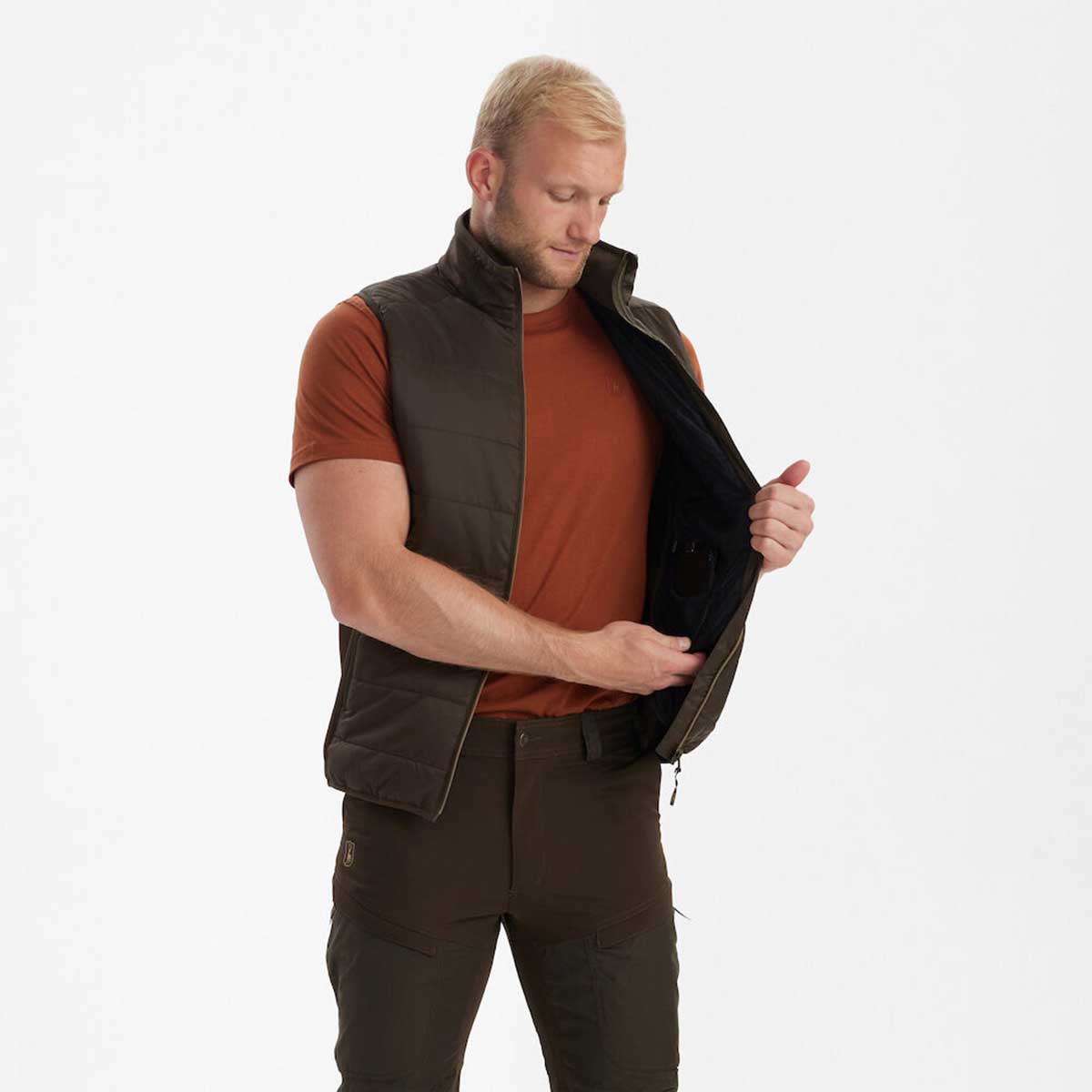 Deerhunter Heat Padded Waistcoat - on model Deerhunter Heat Padded Waistcoat - on model