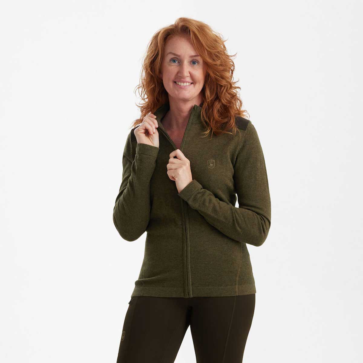 Deerhunter Lady Darlington Knit Cardigan - on model Deerhunter Lady Darlington Knit Cardigan - on model