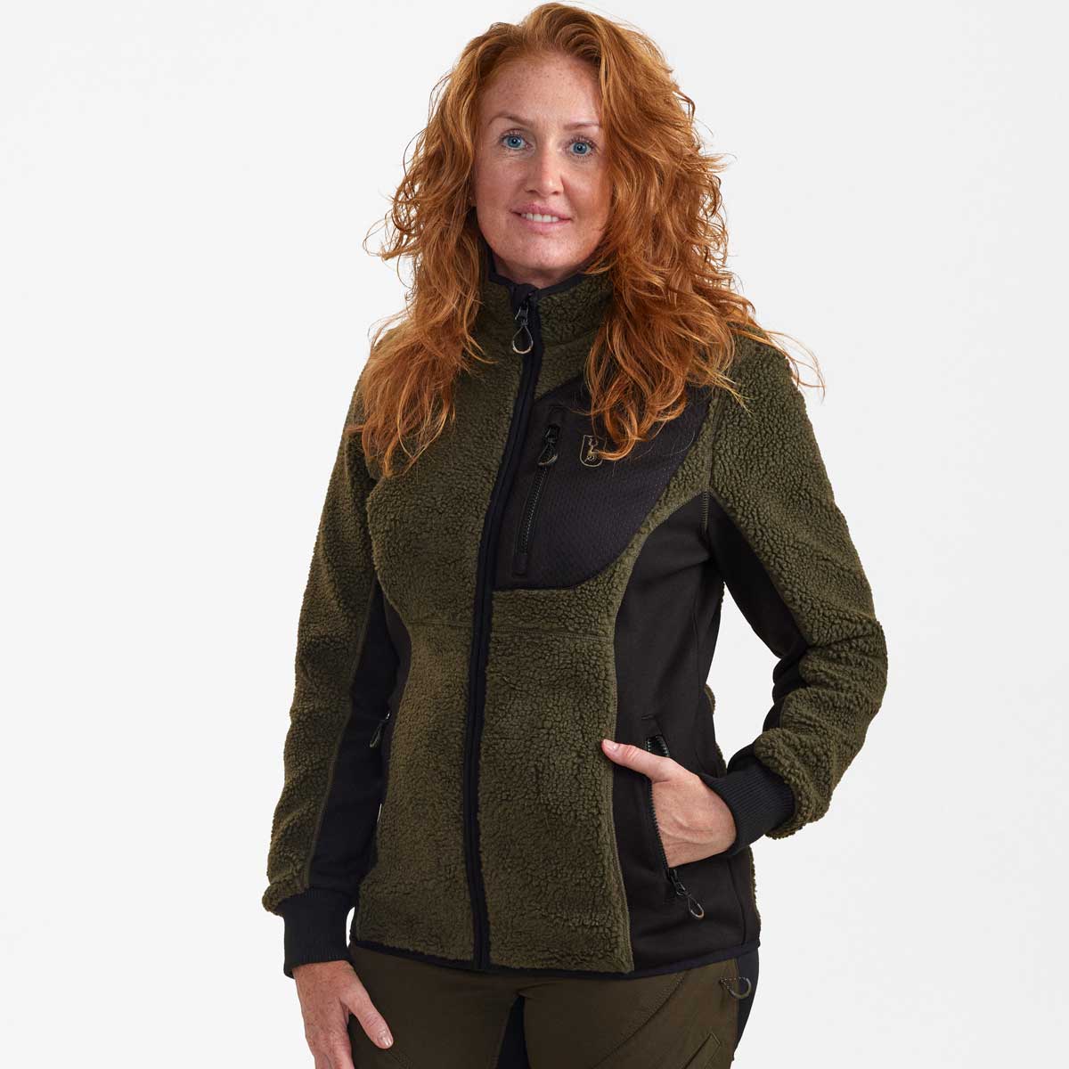 Deerhunter Lady Roja Fiber Pile Jacket- On Model Deerhunter Lady Roja Fiber Pile Jacket- On Model
