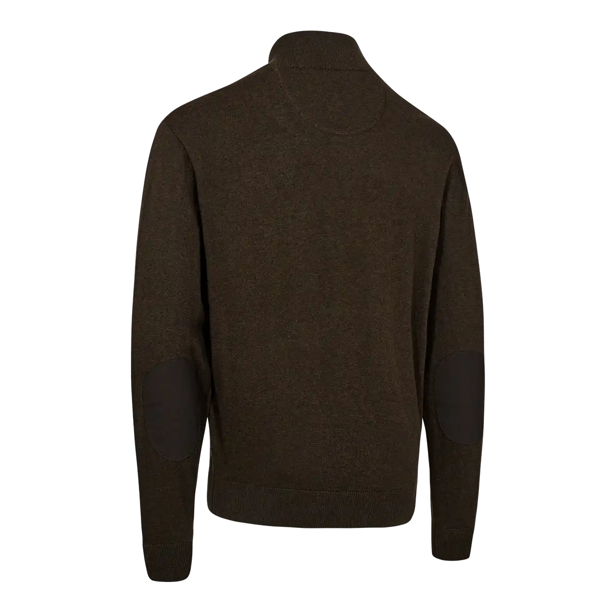 Deerhunter Harrington 1/2 Zip Knit Pullover - Brown Melange - Back Deerhunter Harrington 1/2 Zip Knit Pullover - Brown Melange - Back