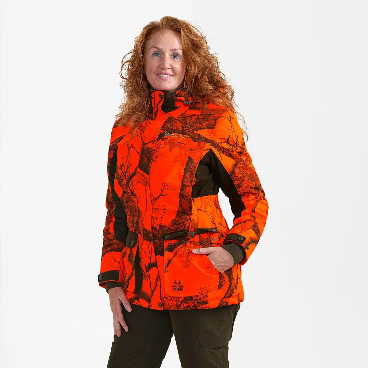 Deerhunter Lady Eagle Winter Jacket - RealTree Edge® Orange - On Model Deerhunter Lady Eagle Winter Jacket - RealTree Edge® Orange - On Model