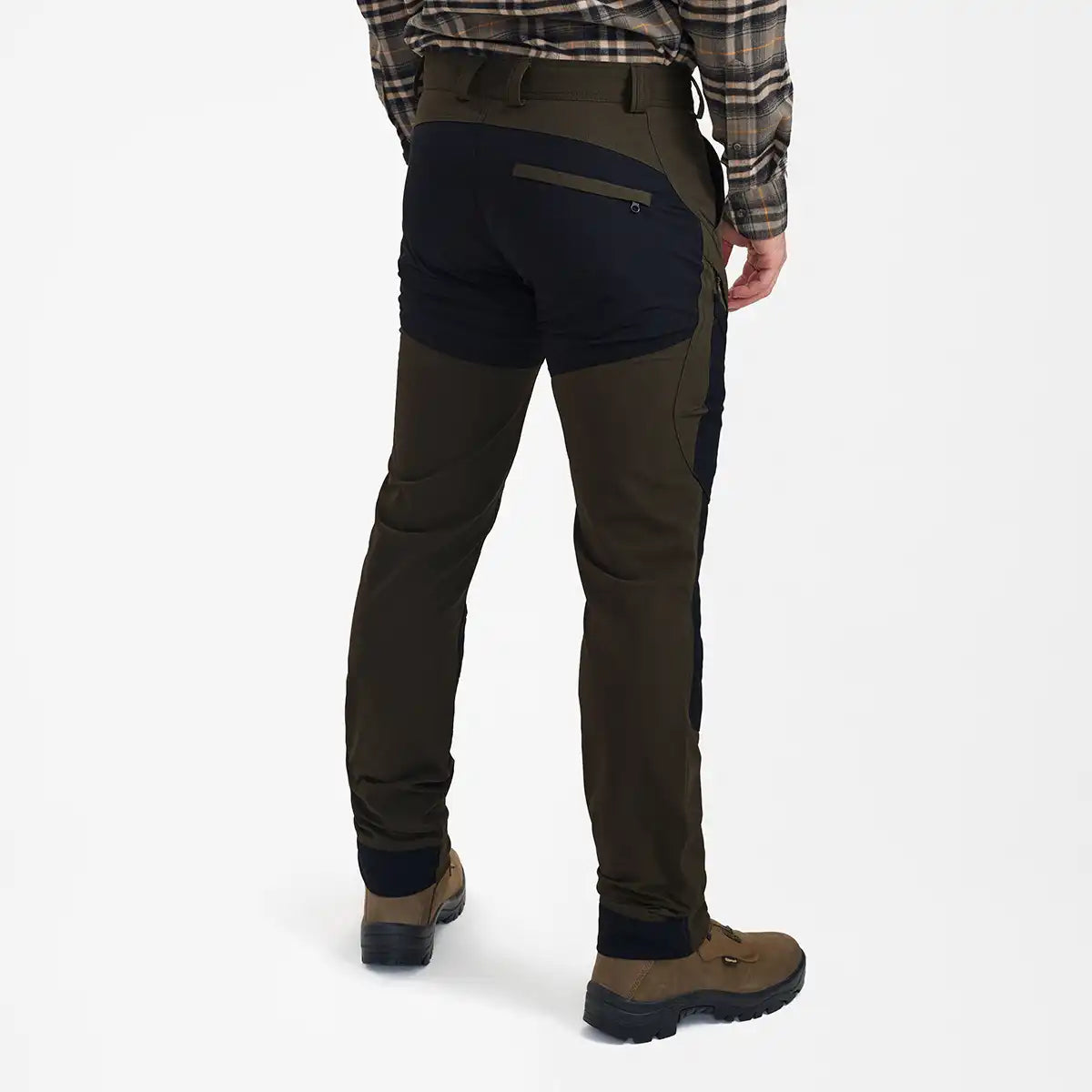 Deerhunter Northward Trousers - Bark Green/Black - Worn By Model - Back Deerhunter Northward Trousers - Bark Green/Black - Worn By Model - Back