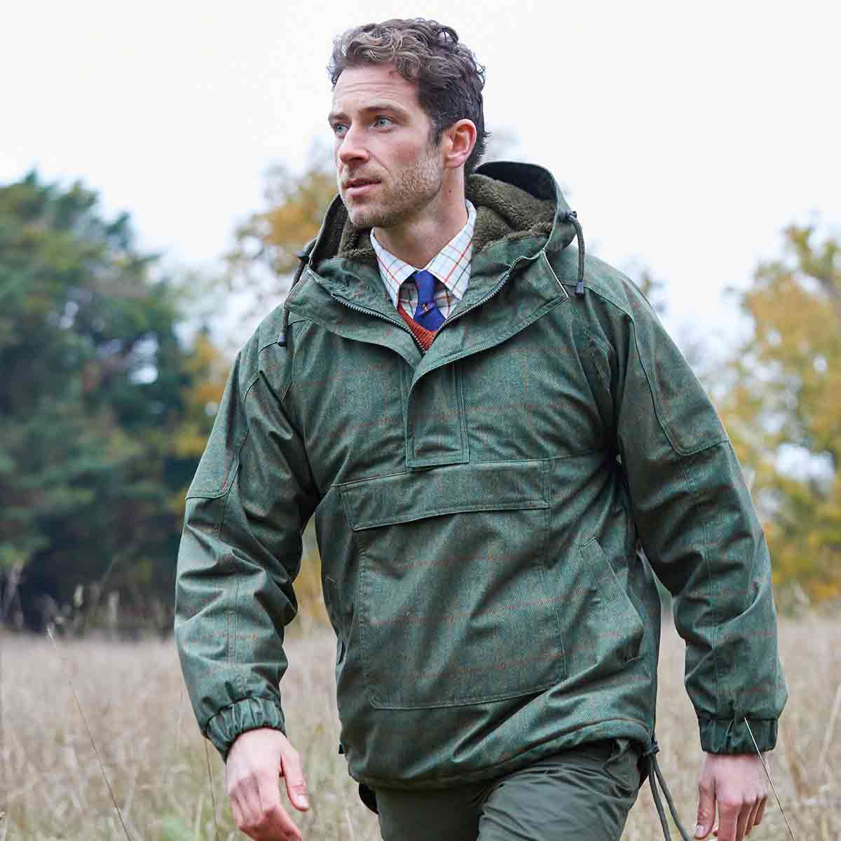 Alan Paine Didsmere Technical Tweed Men's Smock - Elon - Model Alan Paine Didsmere Technical Tweed Men's Smock - Elon - Model