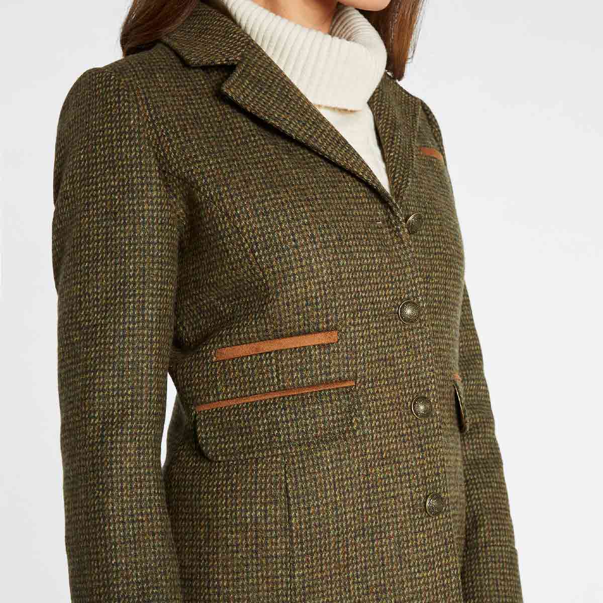 Dubarry Blackthorn Women's Tweed Jacket - Heath - Detail Dubarry Blackthorn Women's Tweed Jacket - Heath - Detail