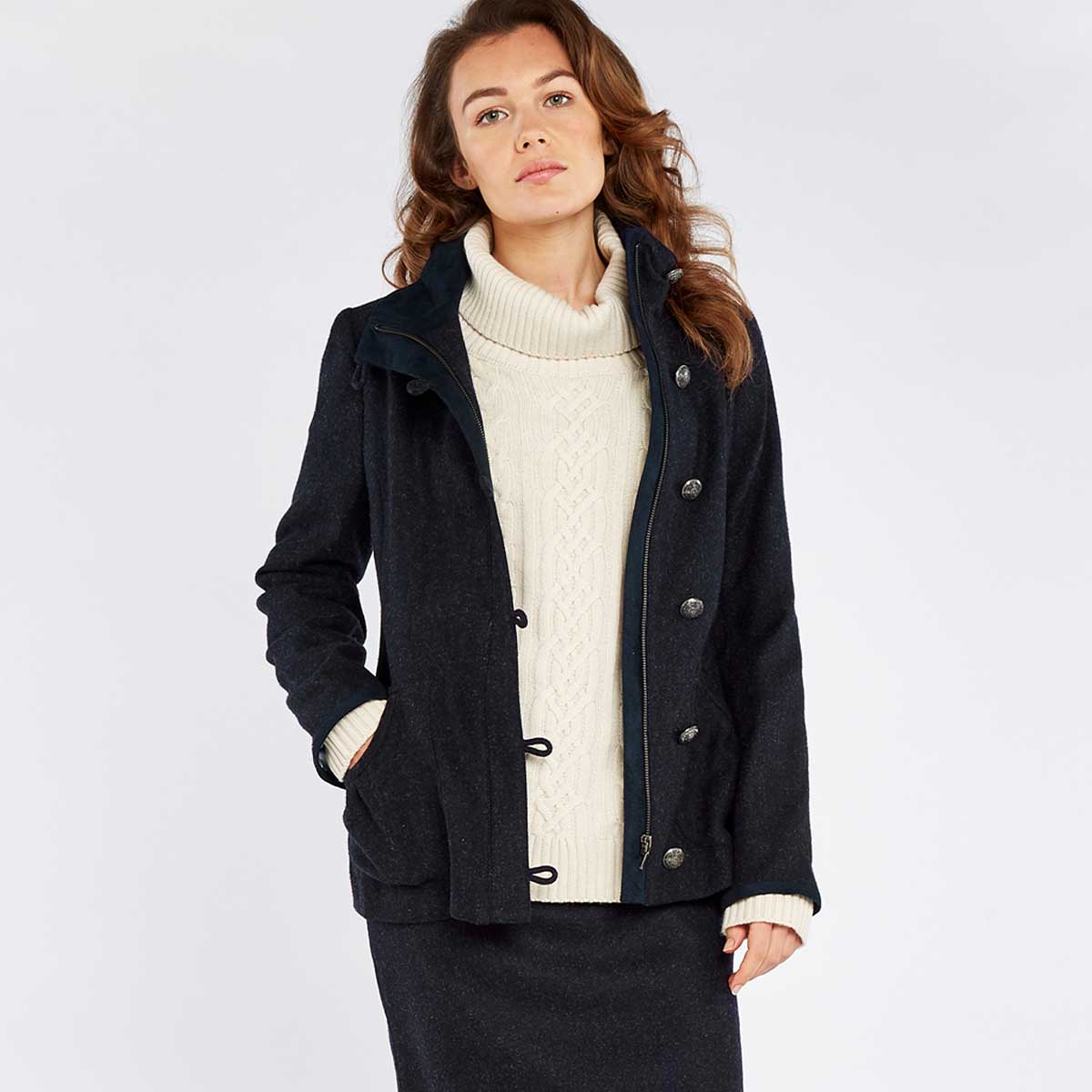 Dubarry Bracken Women's Tweed Jacket - Navy Dubarry Bracken Women's Tweed Jacket - Navy