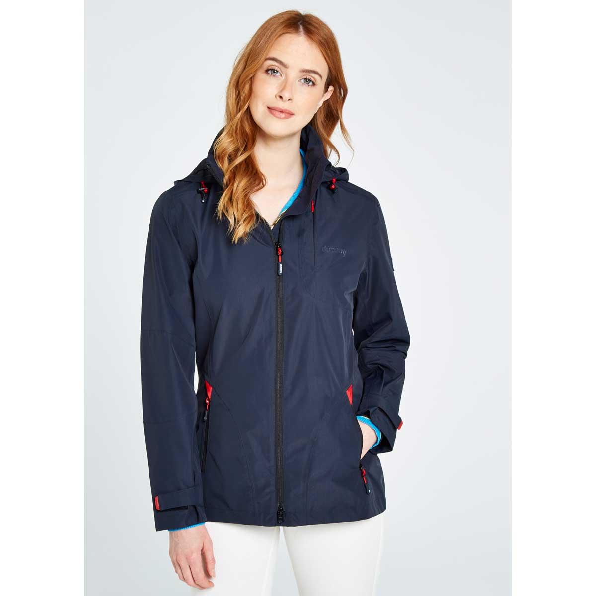 Dubarry Capeclear Waterproof Women's Jacket - On Model - Front Dubarry Capeclear Waterproof Women's Jacket - On Model - Front
